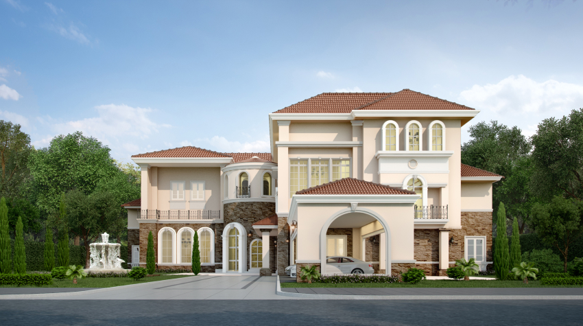 3d-rendering-modern-classic-house-with-luxury-garden 1